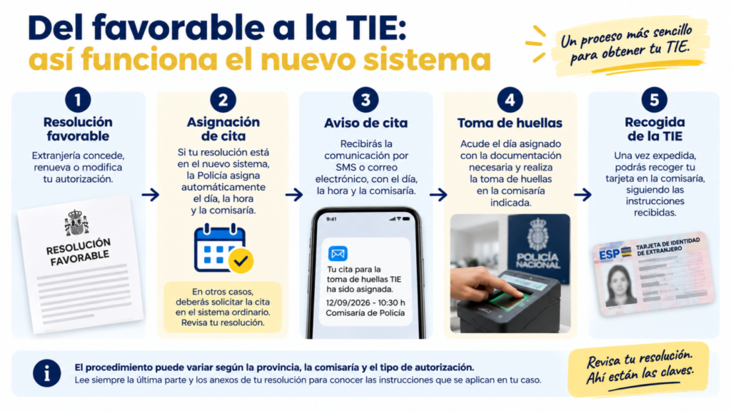 Pasos desde la resolución favorable hasta la obtención de la TIE.